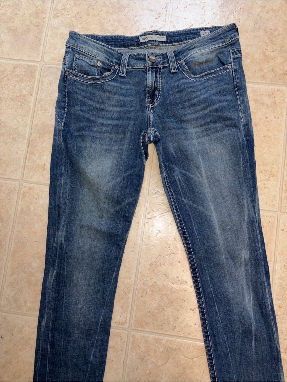 Buckle BKE Men's 30 R Culture Skinny Stretch Blue Jeans 31.5" Inseam